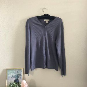 90s Eddie Bauer mauve purple v neck cardigan